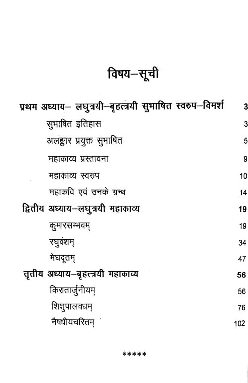 Laghutrayi Bhrihattrayi Subhashit Darpana